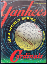 Load image into Gallery viewer, 1964 World Series Game 5 Ticket Stub+Program New York Yankees St.Louis Cardinals