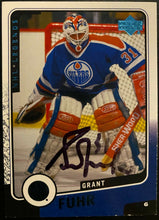 Load image into Gallery viewer, 2000 Grant Fuhr Signed Upper Deck Hockey Card Autographed NHL Oilers JSA COA