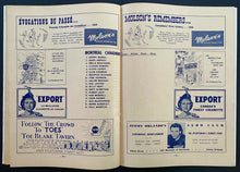 Load image into Gallery viewer, 1951 Montreal Forum NHL Hockey Program Canadiens Tie New York Rangers O'Connor