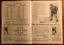 Load image into Gallery viewer, 1932 Boston Bruins vs Chicago Blackhawks Hockey Program Vintage NHL