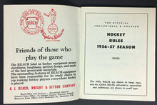Load image into Gallery viewer, Vintage 1956 Spalding NHL + Amateur Hockey Rules Book Reach Canadian Sports