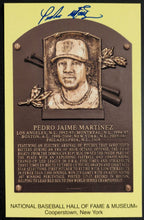 Load image into Gallery viewer, Pedro Martinez Signed Hall Of Fame Plaque Autographed Postcard Red Sox MLB JSA
