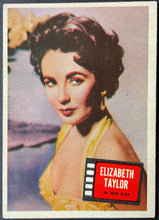 Load image into Gallery viewer, 1957 Topps Hit Stars Trading Card Elizabeth Taylor #85 Non Sports Vintage