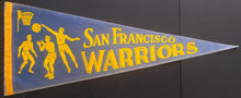 Load image into Gallery viewer, c1960's San Francisco Warriors Pennant Vintage NBA Basketball 1961-1971