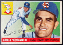 Load image into Gallery viewer, 1955 Topps Baseball #77 Arnold Portocarrero Kansas City Athletics MLB Card