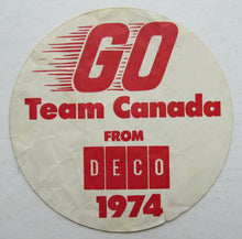 Load image into Gallery viewer, 1974 Rare Team Canada Decal Canada Russia Hockey Series Deco Labels Ford Family