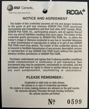 Load image into Gallery viewer, 2001 Set Of 7 Different Daily Badges AT & T Golf Tournament Canadian Senior Open