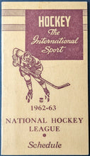 Load image into Gallery viewer, 1962-1963 NHL Issued Schedule Hockey VTG Toronto Maple Leafs Stanley Cup