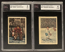 Load image into Gallery viewer, 1952-53 Parkhurst Hockey Cards Full Set NHL Horton Rookie RC Graded x10 KSA 1-4