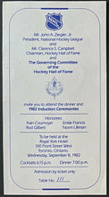 Load image into Gallery viewer, 1982 NHL Hockey Hall of Fame Signed Induction Program Autographed + HOF Coin JSA