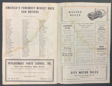 Load image into Gallery viewer, 1948 Midget Auto Races Program Lanham Speedway Capitol Tire Distributors Racing