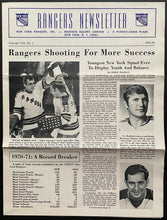 Load image into Gallery viewer, 1971-72 New York Rangers NHL Hockey Newsletter Official Mailer Vintage MSG