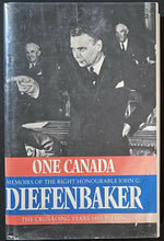 Load image into Gallery viewer, 1975 John Diefenbaker Signed Memoir Crusading Years Autographed Canadian PM LOA