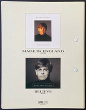 Load image into Gallery viewer, c1995 Elton John Promo Binder Photos Japan Issued Made In England Album Believe