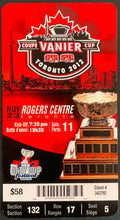 Load image into Gallery viewer, 2012 Vanier Cup Full Ticket Rogers Centre Toronto Canadian University Football