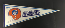 Load image into Gallery viewer, Vintage 1982 Oakland Invaders USFL Full Size Pennant Football
