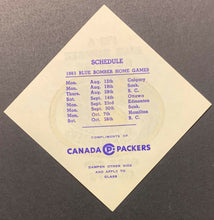 Load image into Gallery viewer, 1962 Winnipeg Blue Bombers CFL Grey Cup Champions Rare Unused Sticker Decal
