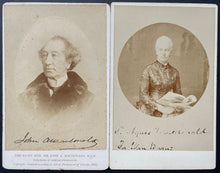 Load image into Gallery viewer, 1880s Susan & John A. Macdonald Signed Exhibit Cards Autographed Canadian PM JSA