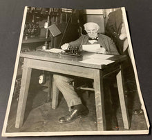 Load image into Gallery viewer, 1930 Thomas Edison Type 1 Original Photo Famous Inventor Demonstrating Early TV