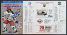 Load image into Gallery viewer, 1999-2000 OHA Hockey Program Autographed By Allan Rourke Rangers vs Battalion