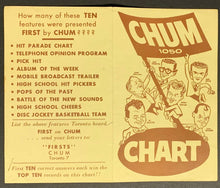 Load image into Gallery viewer, 1963 Chum Radio Survey Chart Toronto Little Peggy March Cliff Richard Beachboys