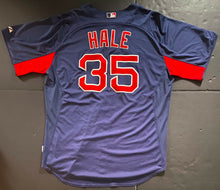 Load image into Gallery viewer, Demarlo Hale Team Issued Red Sox 2012 Blue Batting Practice Jersey MLB Hologram