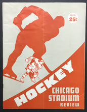 Load image into Gallery viewer, 1948 NHL Hockey Chicago Stadium Program + Tickets Blackhawks Montreal Canadiens