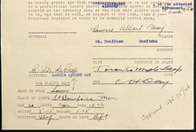 Load image into Gallery viewer, 1946 NHL Hockey Toronto Maple Leafs Contract Signed Lawrie May Hap Day Autograph