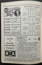 Load image into Gallery viewer, 1938 Stanley Cup Finals Program Game 2 NHL Hockey Toronto Maple Leafs vs Chicago