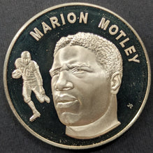 Load image into Gallery viewer, 1972 Marion Motley Pro Football Hall Of Fame Medal Franklin Mint 1 Troy Oz NFL