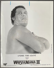Load image into Gallery viewer, 1987 Andre the Giant WWF Wrestlemania III Original Publicity Photo La Presse