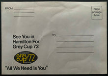 Load image into Gallery viewer, 1972 Grey Cup CFL Lunch Box Press + VIP Issued + Postcard + Envelope Tiger-Cats