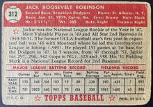 Load image into Gallery viewer, 1952 Topps #312 Jackie Robinson Brooklyn Dodgers High # MLB Baseball Card SP