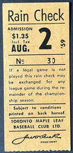 Load image into Gallery viewer, 1959 Toronto Maple Leafs International League Baseball Ticket Vintage