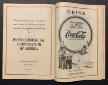 Load image into Gallery viewer, 1926 Madison Square Garden Amateur Hockey Program Doubleheader Boston New York