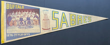Load image into Gallery viewer, 1976-77 Buffalo Sabres NHL Hockey Stanley Cup Playoffs Team Photo Pennant