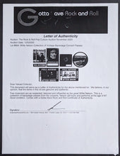 Load image into Gallery viewer, Willie Nelson Silk All Access Tour Backstage Pass Country Music LOA Vintage