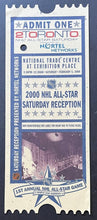 Load image into Gallery viewer, 2000 NHL All Star Saturday Reception Ticket Toronto Exhibition Place