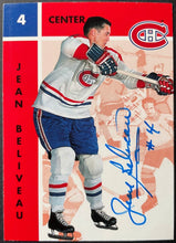 Load image into Gallery viewer, -1995/96 Parkhurst Hockey Jean Beliveau Signed Blue Autographed NHL Hockey Card