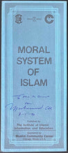Load image into Gallery viewer, 1990 Muhammad Ali Autographed Islamic Pamphlet World Boxing Champions JSA Signed