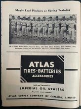 Load image into Gallery viewer, 1951 Toronto Maple Leafs Baseball International League Program vs Springfield