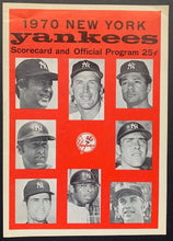 Load image into Gallery viewer, 1970 New York Yankees v Cleveland Indians Scorecard and Program MLB VTG Baseball