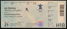 Load image into Gallery viewer, 2010 Vancouver Olympics Men's Ice Hockey Round Robin Canada United States Ticket