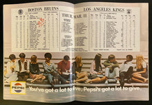 Load image into Gallery viewer, 1971 NHL Hockey Forum Program Los Angeles Kings v Boston Bruins Historical Game