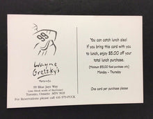 Load image into Gallery viewer, Wayne Gretzky Toronto Raptors NBA Basketball Promotional Card 99 Blue Jays Way