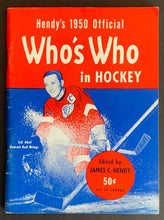 Load image into Gallery viewer, 1950 Hendy Hockey Guide Book Vintage NHL Sid Abel Detroit Red Wings Front Cover