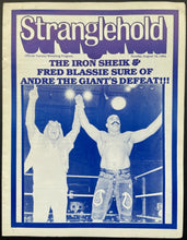 Load image into Gallery viewer, 1984 Andre the Giant vs. Iron Sheik Stranglehold Program WWF Wrestling Vintage