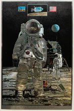 Load image into Gallery viewer, 1969 St.Louis Blues Oversized Outer Space Christmas Card + Moon Landing Photo
