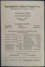 Load image into Gallery viewer, 1928 Springfield College Unscored Program University of Vermont NCAA Football
