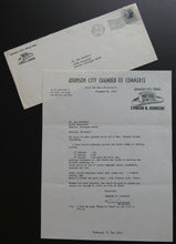 Load image into Gallery viewer, 1966 Original Letterhead + Envelope Mailer Lyndon Johnson's Chamber Of Commerce